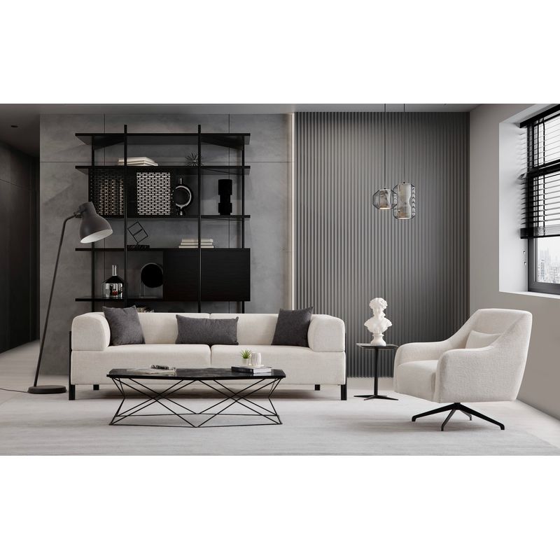 Casa si Gradina - Mobilier - Scaune si fotolii - Fotolii - Fotoliu, Atelier Del Sofa, lemn fag si pal, alb, 80x95x88 cm - Infinity.ro