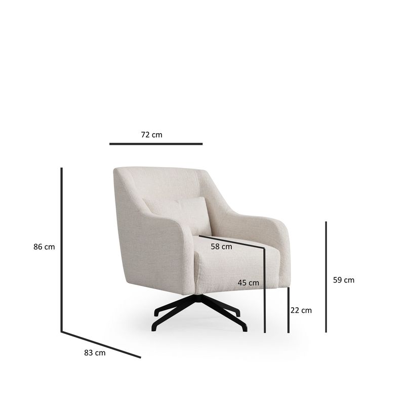 Casa si Gradina - Mobilier - Scaune si fotolii - Fotolii - Fotoliu, Atelier Del Sofa, lemn fag si pal, alb, 80x95x88 cm - Infinity.ro