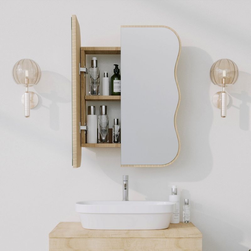 Casa si Gradina - Mobilier - Mobilier baie - Corpuri baie - Dulap baie, Hanah Home, carton dur, stejar, 12x45x50 cm - Infinity.ro