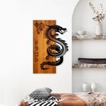 Casa si Gradina - Decoratiuni - Decoratiuni perete - Accesoriu decorativ de perete, Wallxpert, lemn si metal, nuc si negru, 40x58x3 cm - Infinity.ro