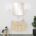 Casa si Gradina - Mobilier - Mobilier baie - Corpuri baie - Dulap baie, Hanah Home, carton dur, stejar, 12x45x50 cm - Infinity.ro