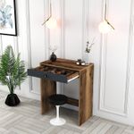 Casa si Gradina - Mobilier - Comode si corpuri - Masute de toaleta - Masa de machiaj, Hanah Home, pal melaminat, nuc, antracit, 70x84,7x40 cm - Infinity.ro