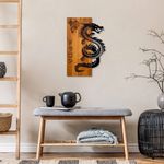 Casa si Gradina - Decoratiuni - Decoratiuni perete - Accesoriu decorativ de perete, Wallxpert, lemn si metal, nuc si negru, 40x58x3 cm - Infinity.ro