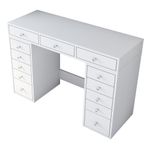 Casa si Gradina - Mobilier - Comode si corpuri - Masute de toaleta - Masa de machiaj, Hanah Home, pal melaminat, alb, 120x44.5x81.6 cm - Infinity.ro