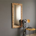 Casa si Gradina - Decoratiuni - Oglinzi - Oglinda, Hanah Home, lemn masiv de pin, nuc, 50x110 cm, 552NOS2131 - Infinity.ro