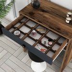 Casa si Gradina - Mobilier - Comode si corpuri - Masute de toaleta - Masa de machiaj, Hanah Home, pal melaminat, nuc, antracit, 70x84,7x40 cm - Infinity.ro