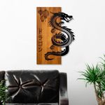 Casa si Gradina - Decoratiuni - Decoratiuni perete - Accesoriu decorativ de perete, Wallxpert, lemn si metal, nuc si negru, 40x58x3 cm - Infinity.ro