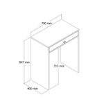 Casa si Gradina - Mobilier - Comode si corpuri - Masute de toaleta - Masa de machiaj, Hanah Home, pal melaminat, nuc, antracit, 70x84,7x40 cm - Infinity.ro