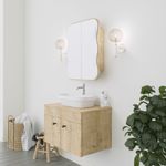 Casa si Gradina - Mobilier - Mobilier baie - Corpuri baie - Dulap baie, Hanah Home, carton dur, stejar, 12x45x50 cm - Infinity.ro