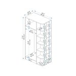 Casa si Gradina - Mobilier - Dulapuri si sifoniere - Sifoniere - Sifonier, Hanah Home, pal melaminat, alb, 90x181.8x50 cm - Infinity.ro