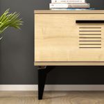 Casa si Gradina - Mobilier - Comode si corpuri - Console - Suport tv, Hanah Home, pal melaminat, stejar safir, 150x45x35 cm - Infinity.ro