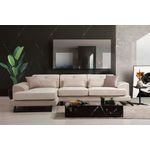 Casa si Gradina - Mobilier - Canapele si coltare - Coltare - Coltar, Hanah Home, lemn fag si pal, ecru, 304x190x100 cm - Infinity.ro