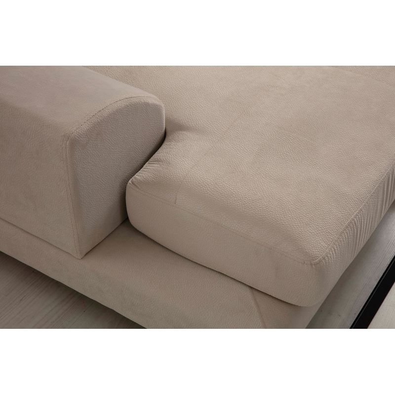 Casa si Gradina - Mobilier - Canapele si coltare - Coltare - Coltar, Hanah Home, lemn fag si pal, ecru, 304x190x100 cm - Infinity.ro