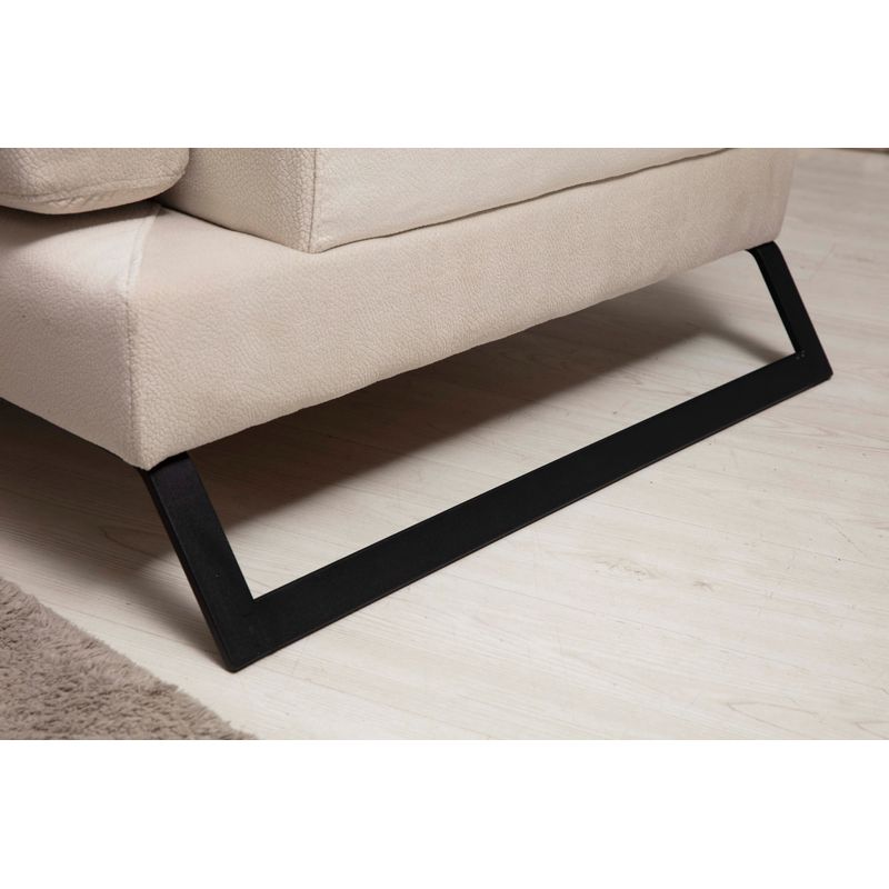Casa si Gradina - Mobilier - Canapele si coltare - Coltare - Coltar, Hanah Home, lemn fag si pal, ecru, 304x190x100 cm - Infinity.ro