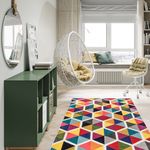Casa si Gradina - Textile si covoare - Covoare - Covoare casa - Covor, Conceptum Hypnose, multicolor, 160x230 cm, 70% bumbac, 30% poliester, antiderapant, 625HFT4476 - Infinity.ro