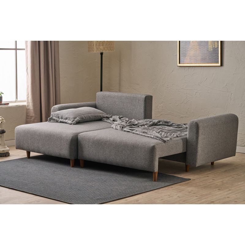 Casa si Gradina - Mobilier - Canapele si coltare - Coltare - Coltar extensibil, Atelier Del Sofa, 100% poliester, gri, 246x160x85 cm - Infinity.ro