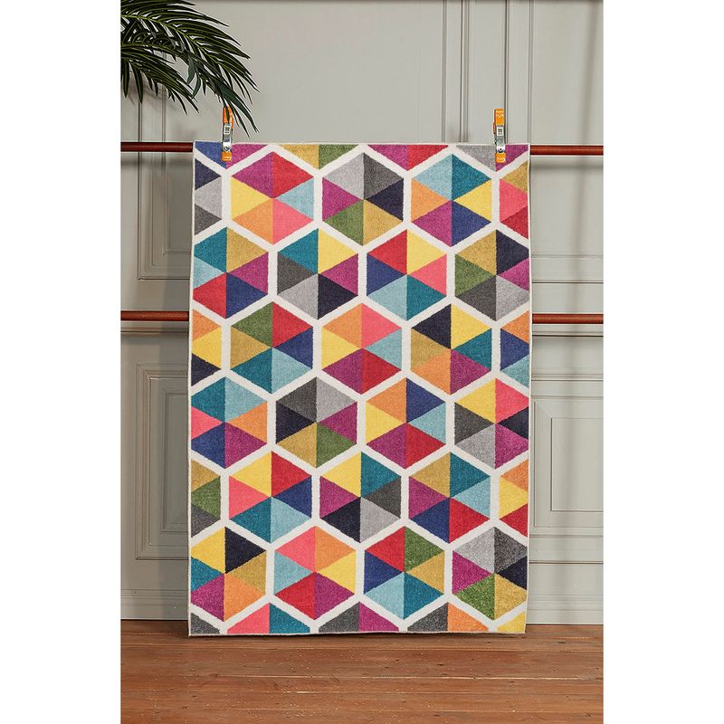 Casa si Gradina - Textile si covoare - Covoare - Covoare casa - Covor, Conceptum Hypnose, multicolor, 160x230 cm, 70% bumbac, 30% poliester, antiderapant, 625HFT4476 - Infinity.ro