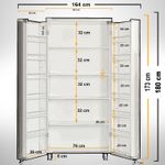Casa si Gradina - Mobilier - Dulapuri si sifoniere - Dulapuri - Dulap multifunctional, Hanah Home, pal, alb, 80x42x180 cm - Infinity.ro