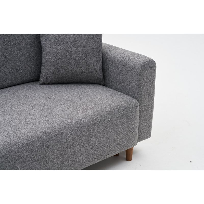 Casa si Gradina - Mobilier - Canapele si coltare - Coltare - Coltar extensibil, Atelier Del Sofa, 100% poliester, gri, 246x160x85 cm - Infinity.ro