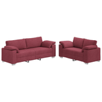 Casa si Gradina - Mobilier - Canapele si coltare - Canapele - Set canapea, 2 piese, perne bordo, textil - Infinity.ro