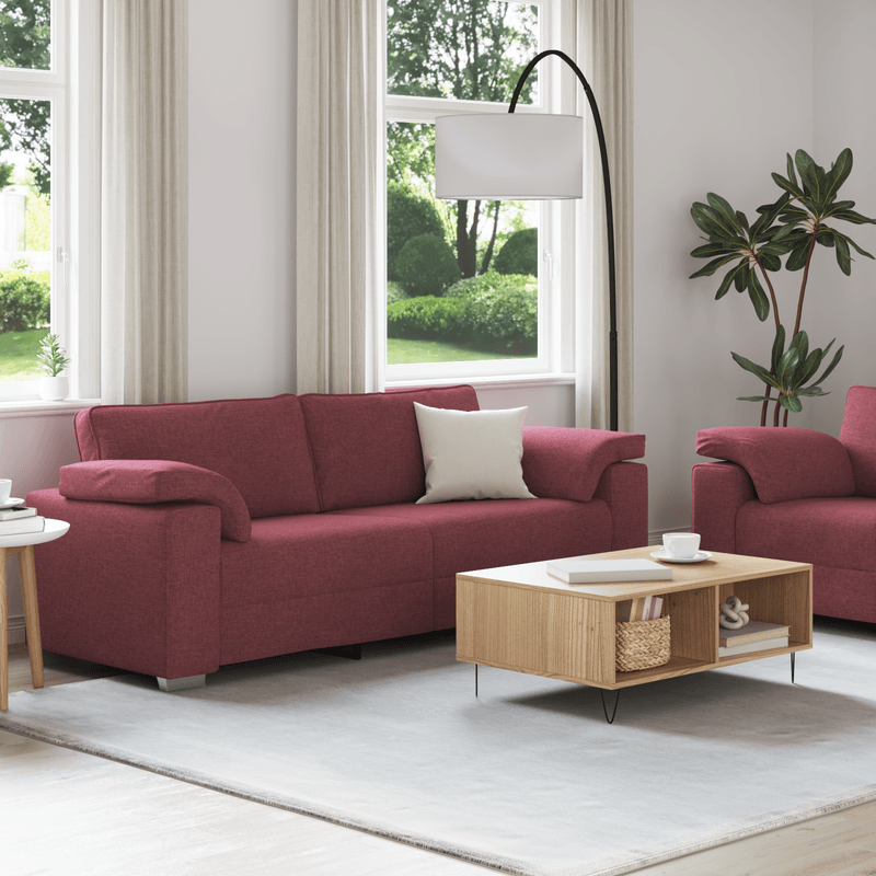 Casa si Gradina - Mobilier - Canapele si coltare - Canapele - Set canapea, 2 piese, perne bordo, textil - Infinity.ro