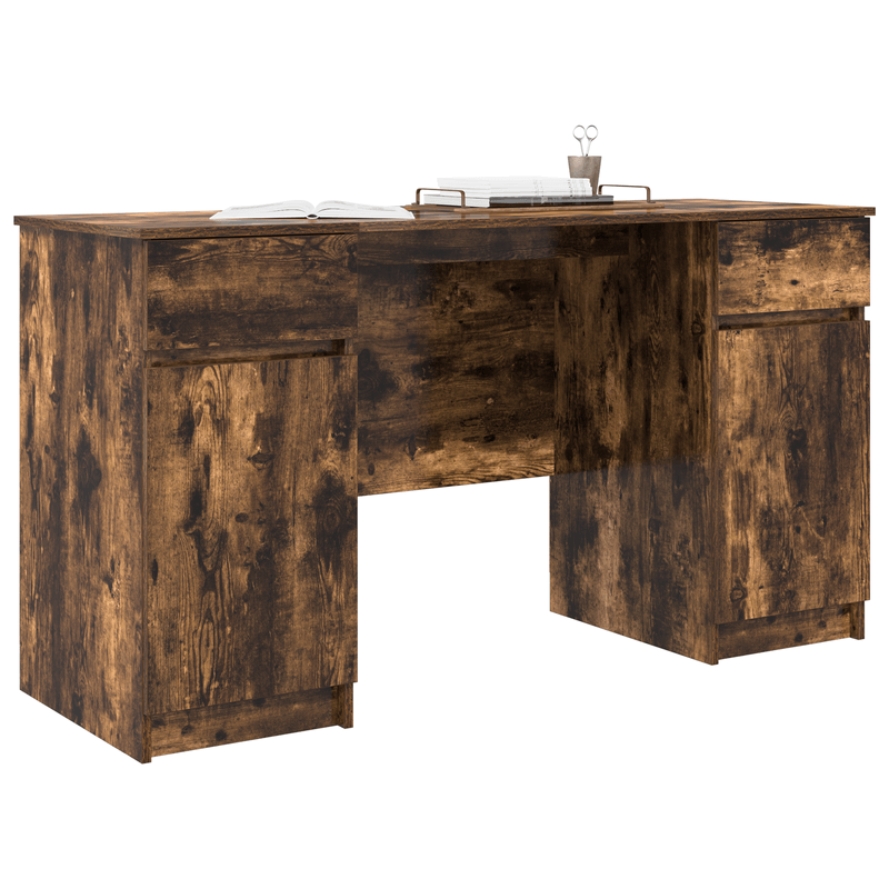 Casa si Gradina - Mobilier - Mese si birouri - Birouri - Birou, stejar fumuriu, 140x49x76 cm, lemn prelucrat - Infinity.ro