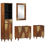 Casa si Gradina - Mobilier - Seturi de mobilier - Seturi baie - Set de mobila pentru baie  4 piese din lemn masiv de mango - Infinity.ro