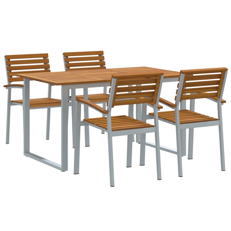 Casa si Gradina - Gradina si terasa - Mobilier exterior - Seturi mobila gradina - Set masa gradina cu 5 piese din lemn de acacia si metal - Infinity.ro