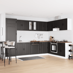 Casa si Gradina - Mobilier - Comode si corpuri - Corpuri bucatarie - Chiuveta Mobila 'Porto'cu Chiuveta Neagra 80x46x84,5 cm din Lemn Prelucrat - Infinity.ro