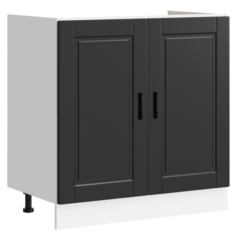 Casa si Gradina - Mobilier - Comode si corpuri - Corpuri bucatarie - Chiuveta Mobila 'Porto'cu Chiuveta Neagra 80x46x84,5 cm din Lemn Prelucrat - Infinity.ro