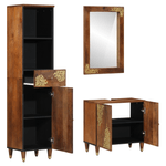 Casa si Gradina - Mobilier - Seturi de mobilier - Seturi baie - Set de Mobilier pentru Baie  din Lemn Masiv de Mango in 3 Piese - Infinity.ro