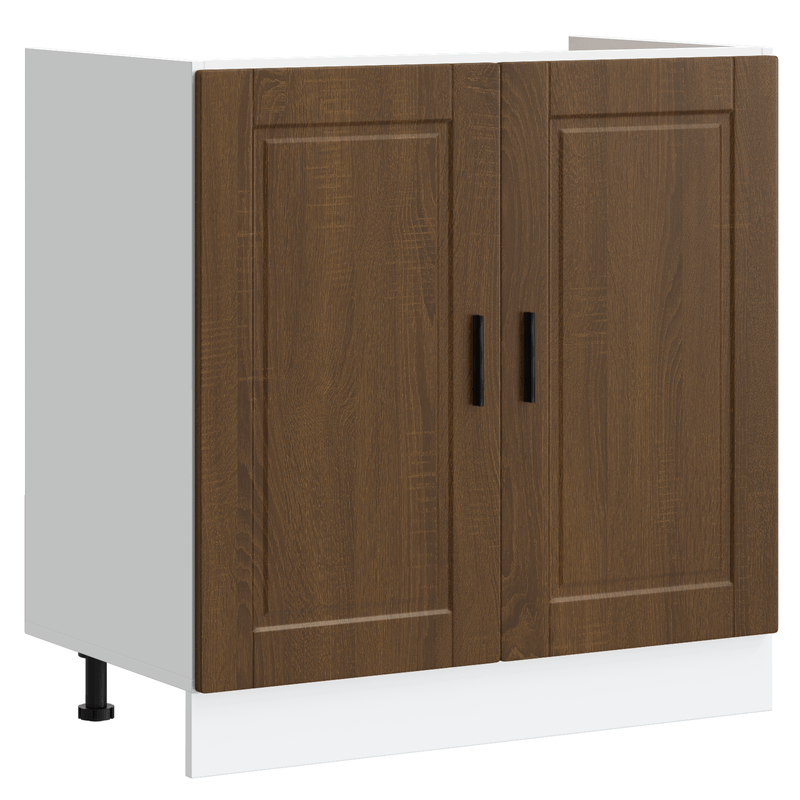 Casa si Gradina - Mobilier - Comode si corpuri - Corpuri bucatarie - Dulap baza Porto cu chiuveta, stejar maro, 80x46x84,5 cm lemn - Infinity.ro
