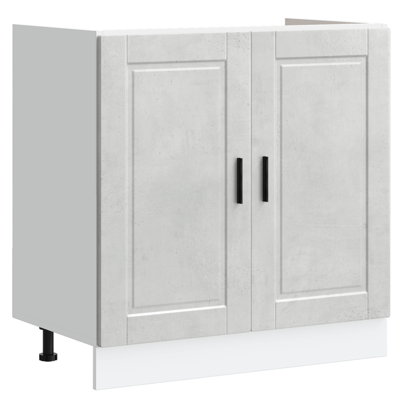 Casa si Gradina - Mobilier - Comode si corpuri - Corpuri bucatarie - Dulap baza Porto cu chiuveta, gri beton, 80x46x84,5 cm, lemn - Infinity.ro