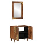 Casa si Gradina - Mobilier - Seturi de mobilier - Seturi baie - Set de Mobilier pentru Baie  din Lemn Solid de Mango, 2 Piese - Infinity.ro