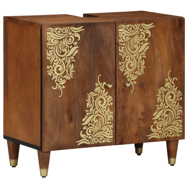 Casa si Gradina - Mobilier - Seturi de mobilier - Seturi baie - Set de Mobilier pentru Baie  din Lemn Solid de Mango, 2 Piese - Infinity.ro