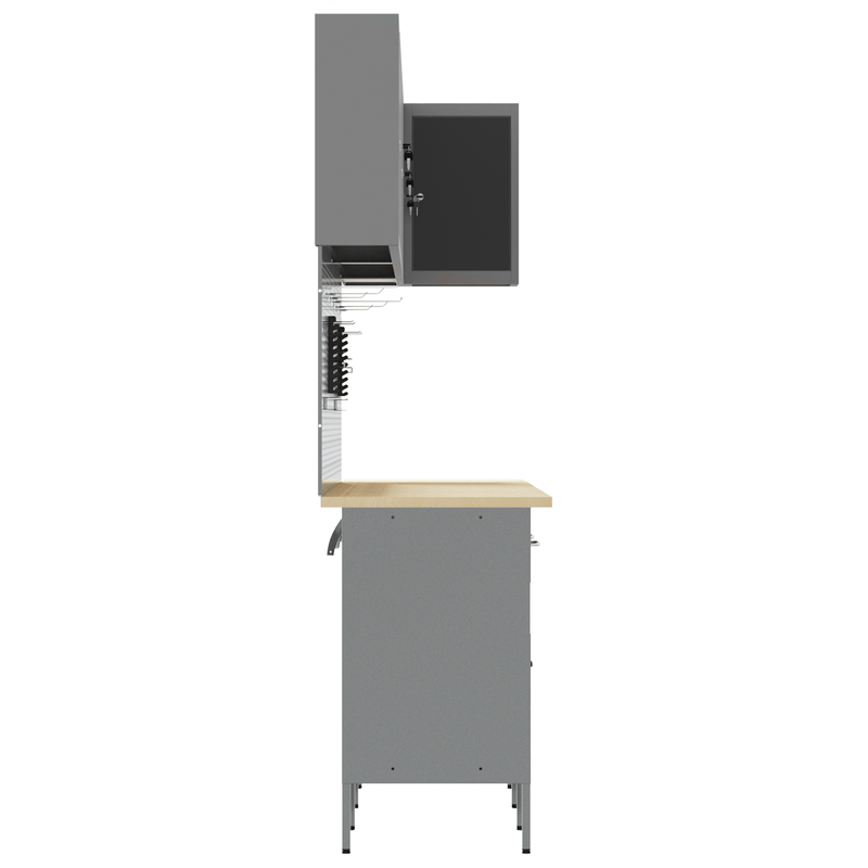 Casa si Gradina - Constructii - Scule de mana si unelte - Mese si bancuri de lucru - Set dulap lucru & panou carlige, 12 piese, negru, MDF & metal - Infinity.ro