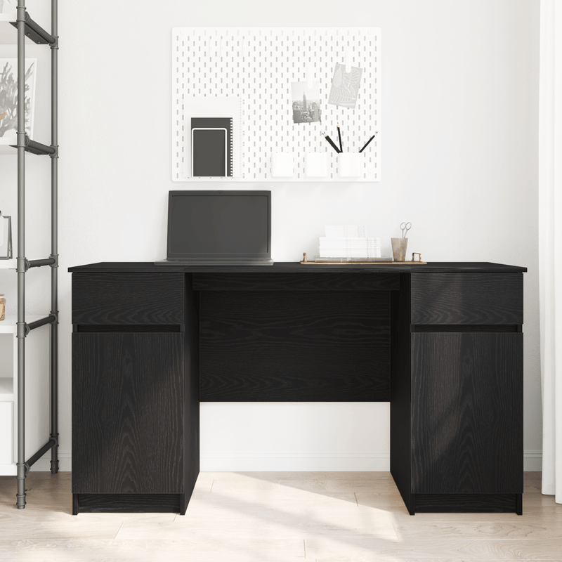 Casa si Gradina - Mobilier - Mese si birouri - Birouri - Birou, stejar negru, 140x49x76 cm, lemn prelucrat - Infinity.ro