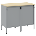 Casa si Gradina - Constructii - Scule de mana si unelte - Mese si bancuri de lucru - Dulap de lucru, 2 piese., rosu si gri, lemn prelucrat si otel - Infinity.ro