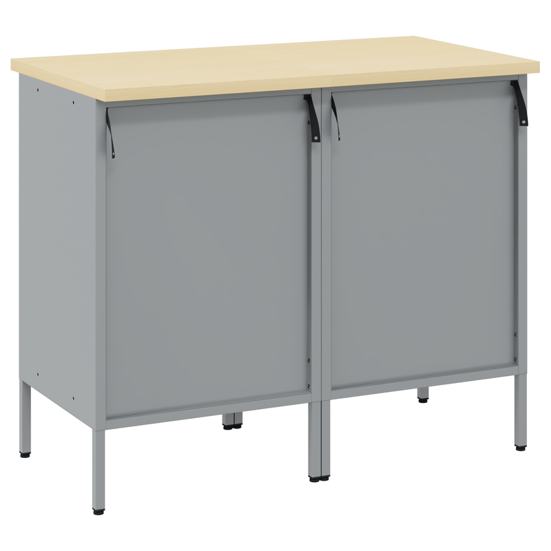 Casa si Gradina - Constructii - Scule de mana si unelte - Mese si bancuri de lucru - Dulap de lucru, 2 piese., rosu si gri, lemn prelucrat si otel - Infinity.ro