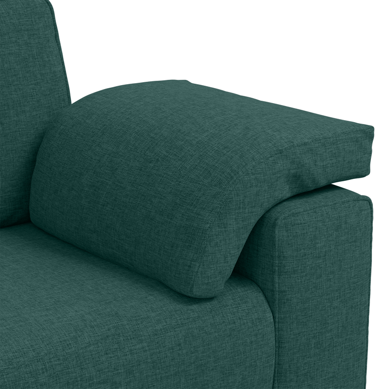 Casa si Gradina - Mobilier - Canapele si coltare - Canapele - Set canapea, 3 piese, perne verde inchis, textil - Infinity.ro