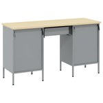 Casa si Gradina - Constructii - Scule de mana si unelte - Mese si bancuri de lucru - Set dulap de lucru cu masa, 3 piese, rosu, lemn si otel - Infinity.ro