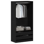 Casa si Gradina - Mobilier - Dulapuri si sifoniere - Dulapuri - Dulap Negru din Stejar 100x50x200 cm din Lemn Prelucrat - Infinity.ro