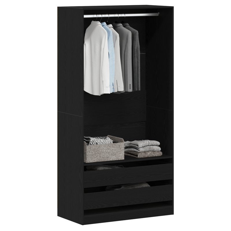 Casa si Gradina - Mobilier - Dulapuri si sifoniere - Dulapuri - Dulap Negru din Stejar 100x50x200 cm din Lemn Prelucrat - Infinity.ro