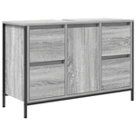 Casa si Gradina - Mobilier - Mobilier baie - Corpuri baie - Set mobilier baie 3 piese lemn prelucrat gri sonoma - Infinity.ro