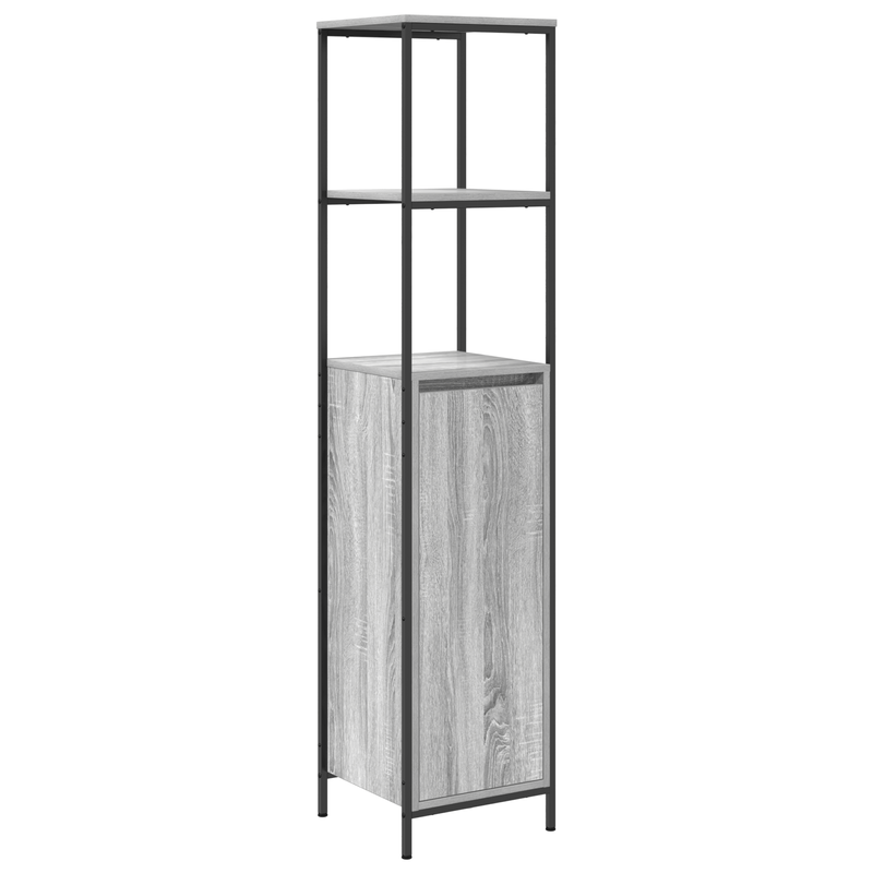 Casa si Gradina - Mobilier - Mobilier baie - Corpuri baie - Set mobilier baie 3 piese lemn prelucrat gri sonoma - Infinity.ro