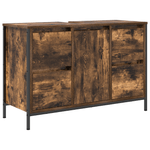 Casa si Gradina - Mobilier - Mobilier baie - Corpuri baie - Set Mobilier Baie din Lemn Ingineresc Stejar Fumuriu - 3 Piese - Infinity.ro