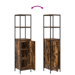 Casa si Gradina - Mobilier - Mobilier baie - Corpuri baie - Set Mobilier Baie din Lemn Ingineresc Stejar Fumuriu - 3 Piese - Infinity.ro