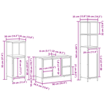 Casa si Gradina - Mobilier - Mobilier baie - Corpuri baie - Set Mobilier Baie din Lemn Ingineresc Stejar Fumuriu - 3 Piese - Infinity.ro