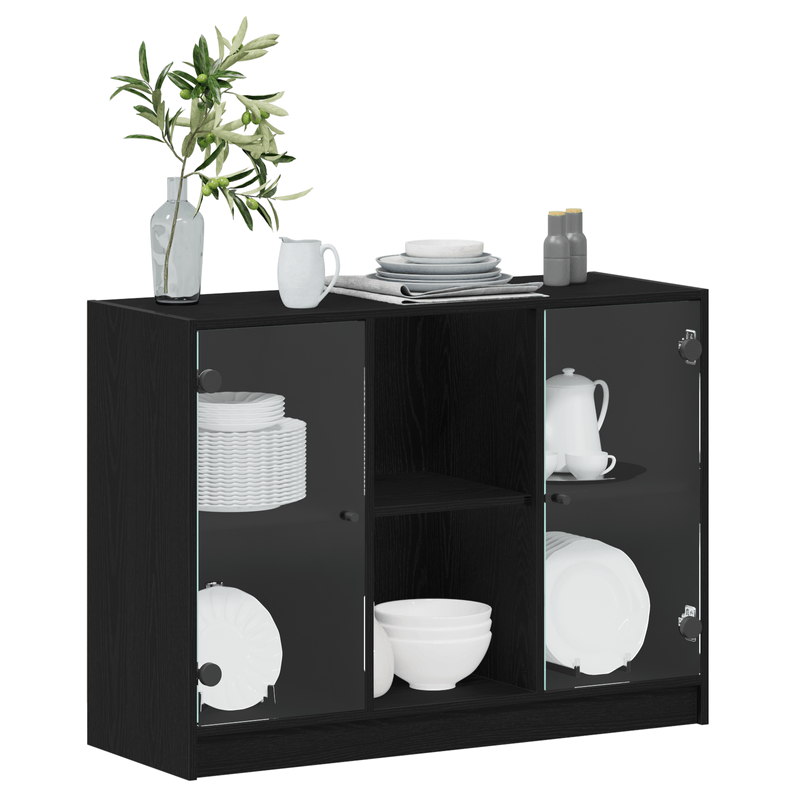 Casa si Gradina - Mobilier - Comode si corpuri - Comode - Dulap, stejar negru, 102x37x75,5 cm, lemn prelucrat - Infinity.ro