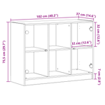 Casa si Gradina - Mobilier - Comode si corpuri - Comode - Dulap, stejar negru, 102x37x75,5 cm, lemn prelucrat - Infinity.ro